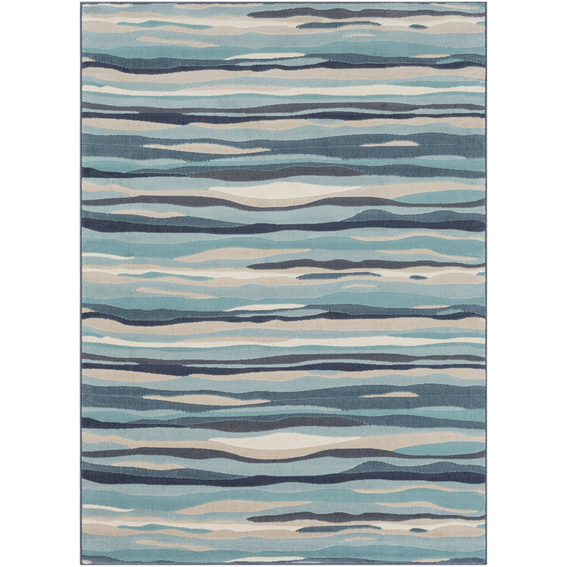 Wrought Studio Huerta Aqua/Beige Area Rug & Reviews Wayfair